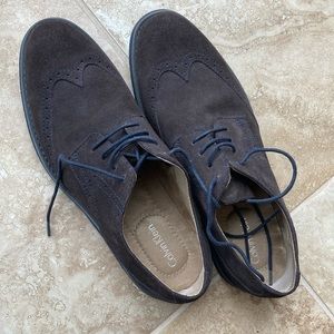 Calvin Klein dark brown suede men's lace up shoes. NWOT